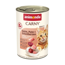 ANIMONDA Carny Adult Chicken, turkey, duck hearts - wet cat food - 400g