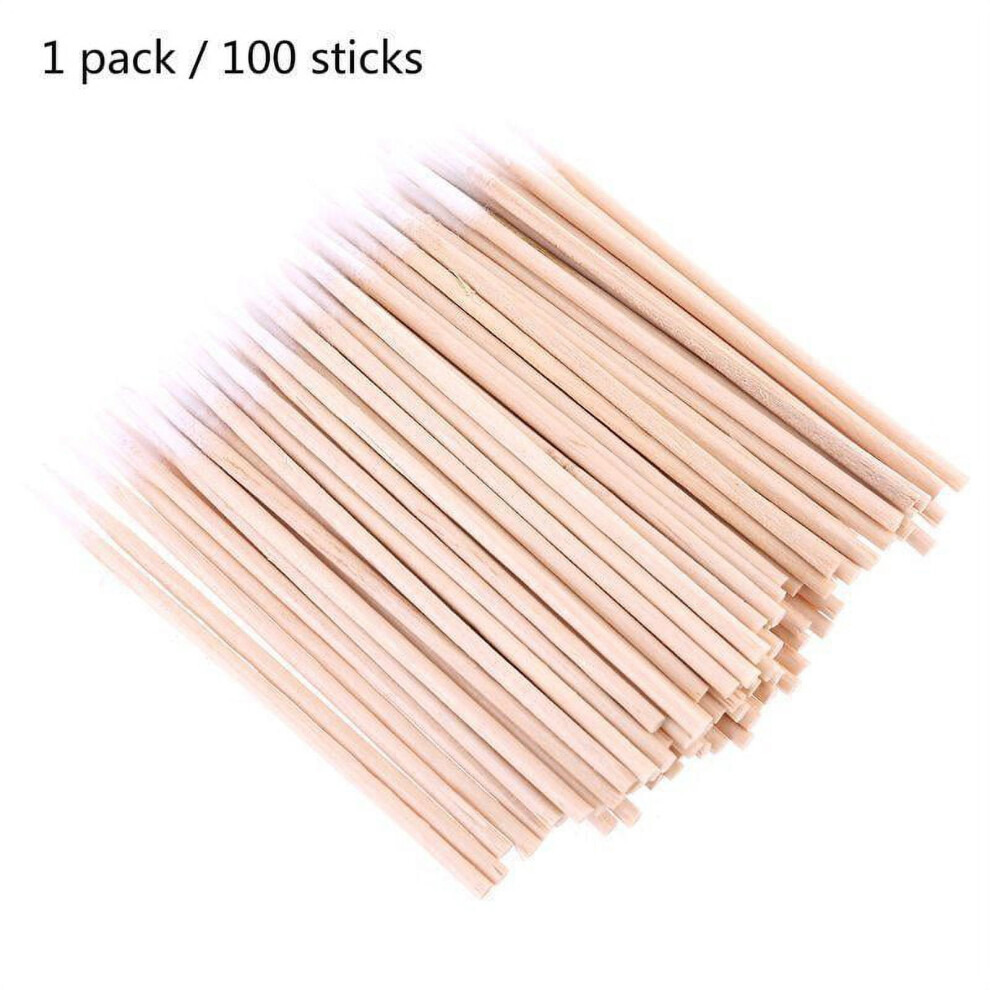 Disposable cotton swabs with wooden handle 100 pcs
