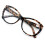 Women's oversized reading glasses clear lens oval leopard 1