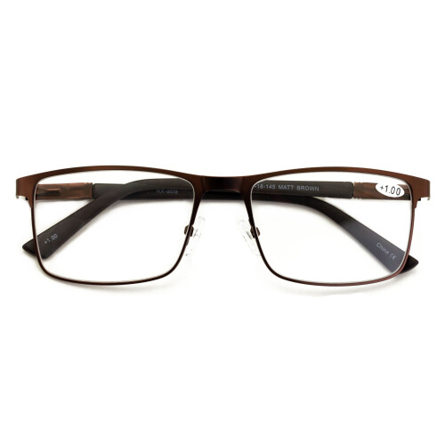 Men's Optical Frame Rectangular Metal +3.25 144mm