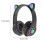 Ακουστικά Linyer για παιδιά με αυτιά γάτας Bluetooth 5.0, μαύρο 6