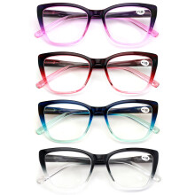 Women's Oversized Translucent Cateye Reading Glasses +2.00