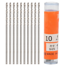 High-Speed Steel Twist Drill Bits 1.0mm 10-Pack