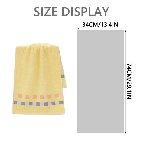 Bath Towels Set Yellow Soft Absorbent 6 Piece 2