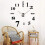 Frameless 3D Mirror Wall Clock Black 12-inch 1
