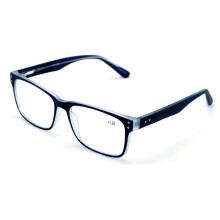 Men's rectangular reading glasses with spring hinge
