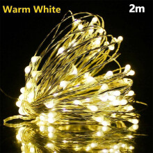 USB Solar LED Copper Wire String Lights 2-10M Waterproof
