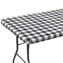 Elastic Fitted Tablecloth for 6ft Rectangular Table 30" x