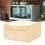 Microwave Cover Outdoor Waterproof Dust Protector Beige 2