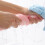 Kids hand towels microfiber with hanging loop pink 4