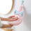 Kids hand towels microfiber with hanging loop pink 5
