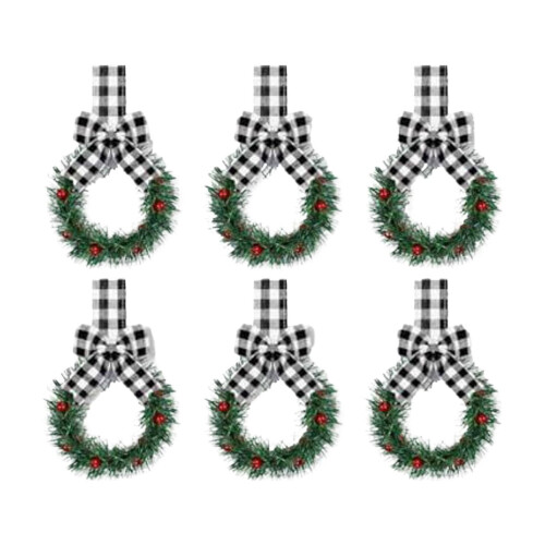 Mini Cabinet Wreaths for Kitchen Door Window Wall 6 PCS