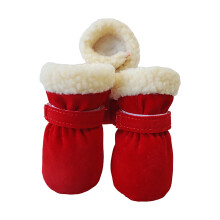 VISALY Winter Pet Snow Boots Non-Slip Thick Plush