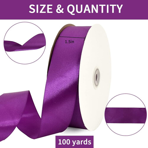 Rood satijnen lint, 40 mm x 100 yards 1