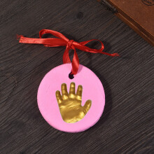Baby Handprint and Footprint Kit with Stencil and Air-Dry