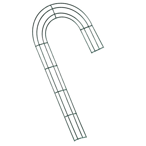 Wire Wreath Frame Candy Cane Shape Outdoor Use