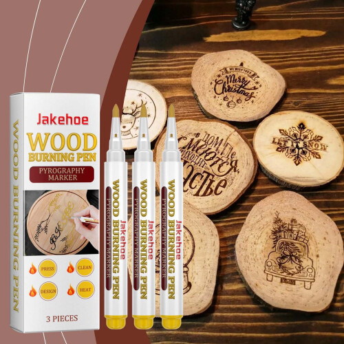 Wood Burning Pen Set – 3pcs Scorch Marker, 15ml