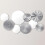 Mirror Wall Decor Set Silver Metal Round Plates 9 pcs 1