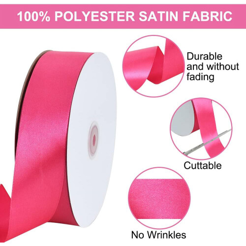 Rood satijnen lint, 40 mm x 100 yards 2