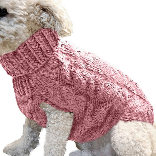 VISALY turtleneck dog sweater for small breeds
