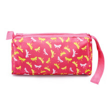 Women's Red Dragonfly Makeup Bag Travel Pouch
