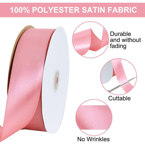 Rood satijnen lint, 40 mm x 100 yards 2