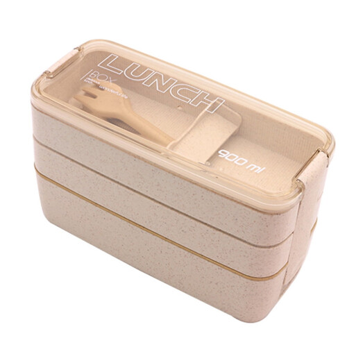 Leakproof Microwave-Safe Bento Box 900ml White