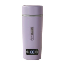 Sonderangebot!! TRIEIY 350 ml tragbarer Wasserkocher aus Glas, 4 Temperaturstufen, Edelstahl 304, Lila, kompatibel mit Reiseadaptern
