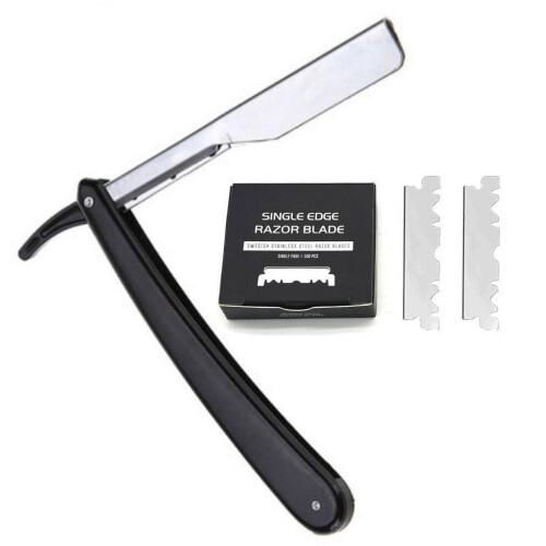 Barber Razor Compatible with Sharp Straight Edge, 100pcs