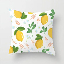 Cotton Linen Pillow Case Watermelon Banana Print 2 pcs