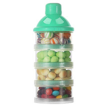 Wileqep baby milk powder dispenser 4-layer portable