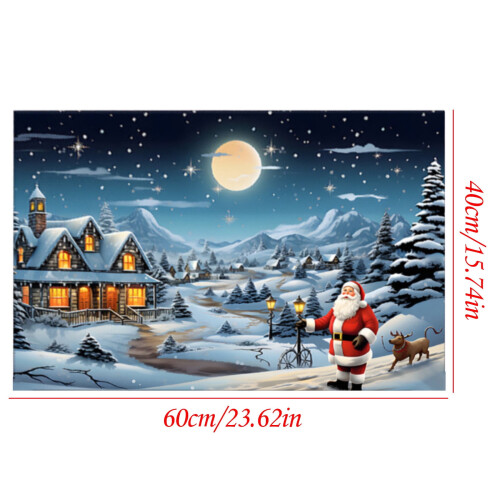 Tainini polyester rug for indoor use 15x23 in red