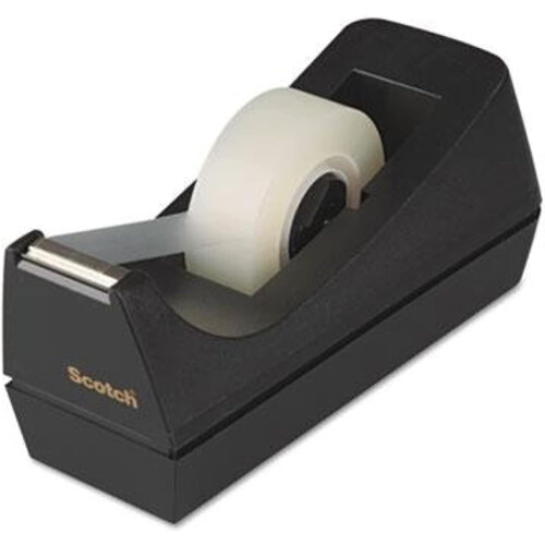 Desktop Tape Dispenser Black Weighted Base 2 pcs 2