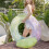 Glittering Inflatable Swimming Ring 1pc 1