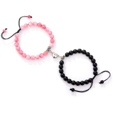 Tiger's Eye Frosted Stone Bracelet Set 2 pcs