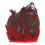 Feather Fringe Sewing Trim Dyed Red 1 Yard 1