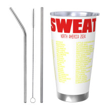 Charli XCX20oz Tumbler, Rustfrit Stål Vakuumisoleret Kaffekrus, Kaffekrus Rejsekrus med Låg Termokop til Udendørsbrug
