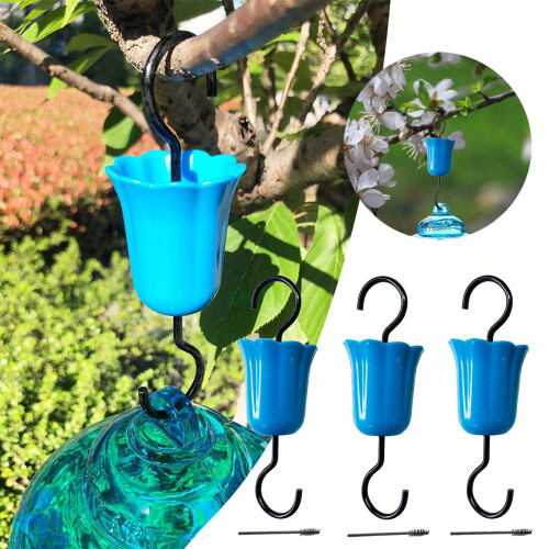 Moat Hooks for Hummingbird Feeders Plastic Metal 3 Pack