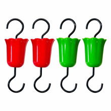 Hummingbird Feeder Guard Moat with Hooks and Brushes 4-Pack
