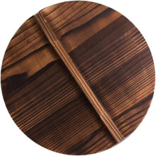 Anntool wooden wok lid 14 inch natural wood