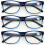 Reading Glasses Matte Translucent 3 Pairs 1
