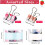Permklips med blomsterdesign 48 stk (0,75" 1") 6