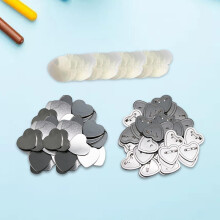 Blank Heart-Shaped Button Badges DIY Supplies 100 pcs