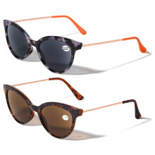 Women's Magnified Reading Sunglasses Cat Eye Tortoise +4.00