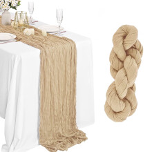 Boho Sheer Table Runner Gauze Cheesecloth 35x157 Inch
