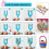 Lot de 100 élastiques tissés colorés 4