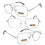 Aviator Reading Glasses Metal Frame Spring Hinge 1 Pair 1