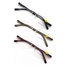 Reading Glasses Rimless Lightweight +1.50 Clear Lens 3 Pairs