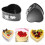 Heart-shaped cake mould non-stick 4 inch silver 1