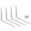 Metal Wall Corner Shelf Brackets 8" x 10", White, 4-Pack 1